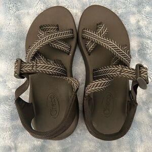 Chaco Black Sandals with Patterned Straps